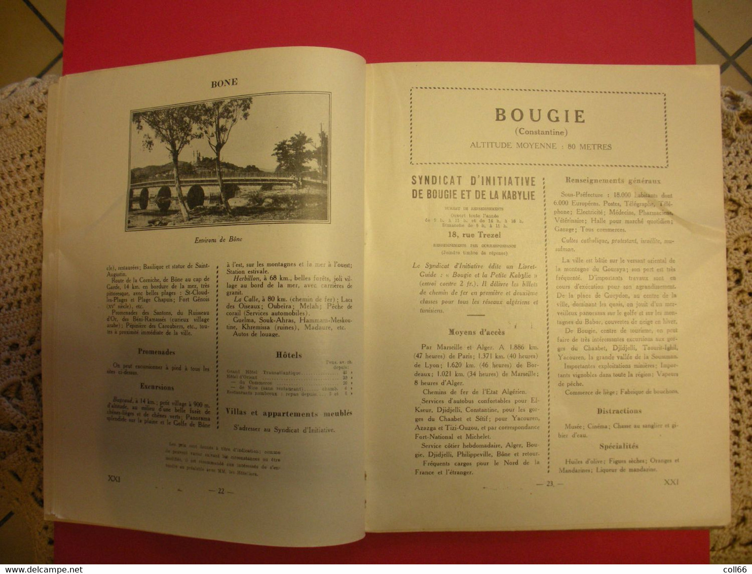 1924 RARE Brochure Algérie Fédération des Syndicats d'Initiative édit Office National du Tourisme