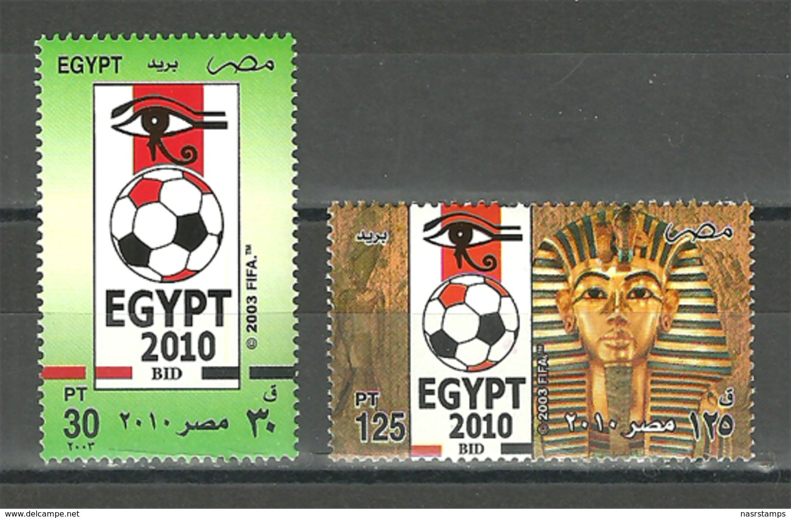 Egypt - 2003 - ( Egypt’s Bid For Hosting 2010 World Cup Soccer Championships ) - Set Of 2 - MNH (**) - 2010 – South Africa