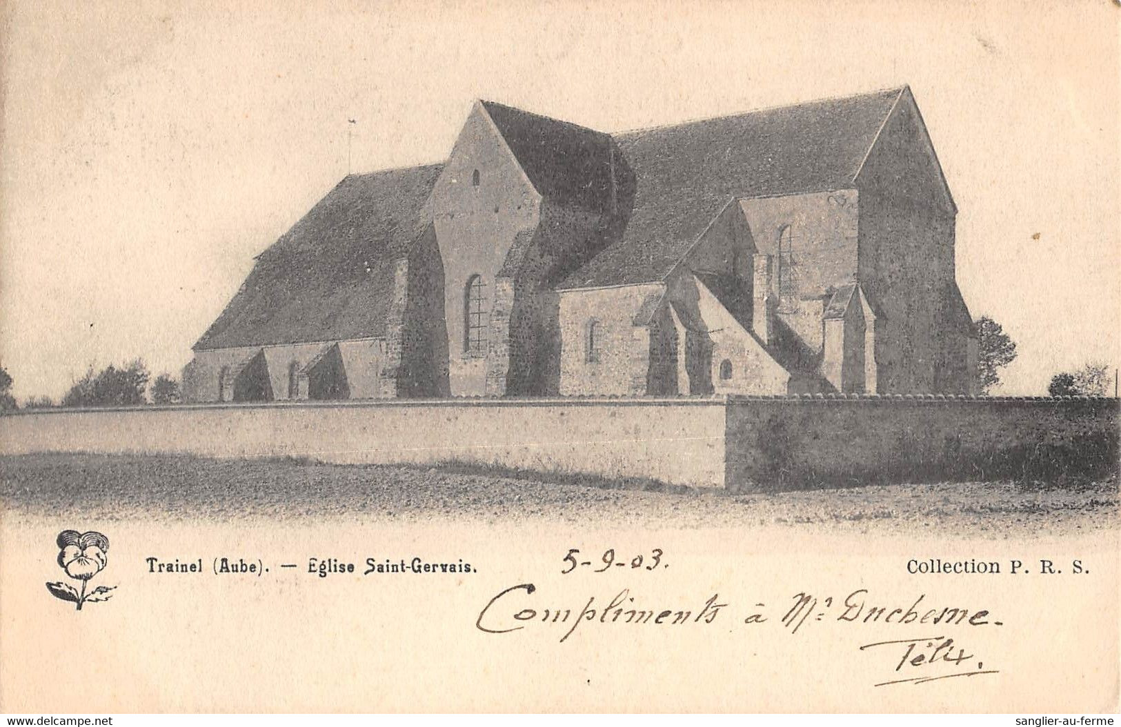 CPA 10 TRAINEL EGLISE SAINT GERVAIS - Other & Unclassified