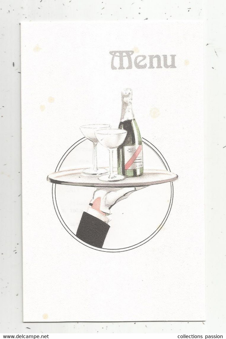 Menu , 185 X 115 Mm, Champagne , Mariage ,4 Pages , 1991, 2 Scans, Frais Fr 1.75 E - Menus