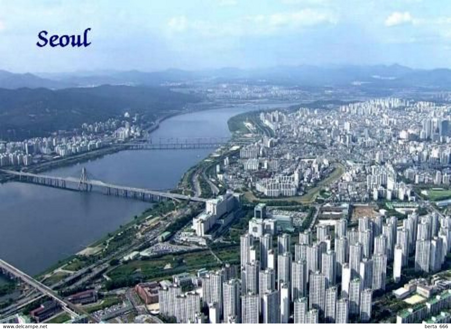 South Korea Seoul  Han River Aerial View New Postcard Südkorea AK - Corea Del Sur