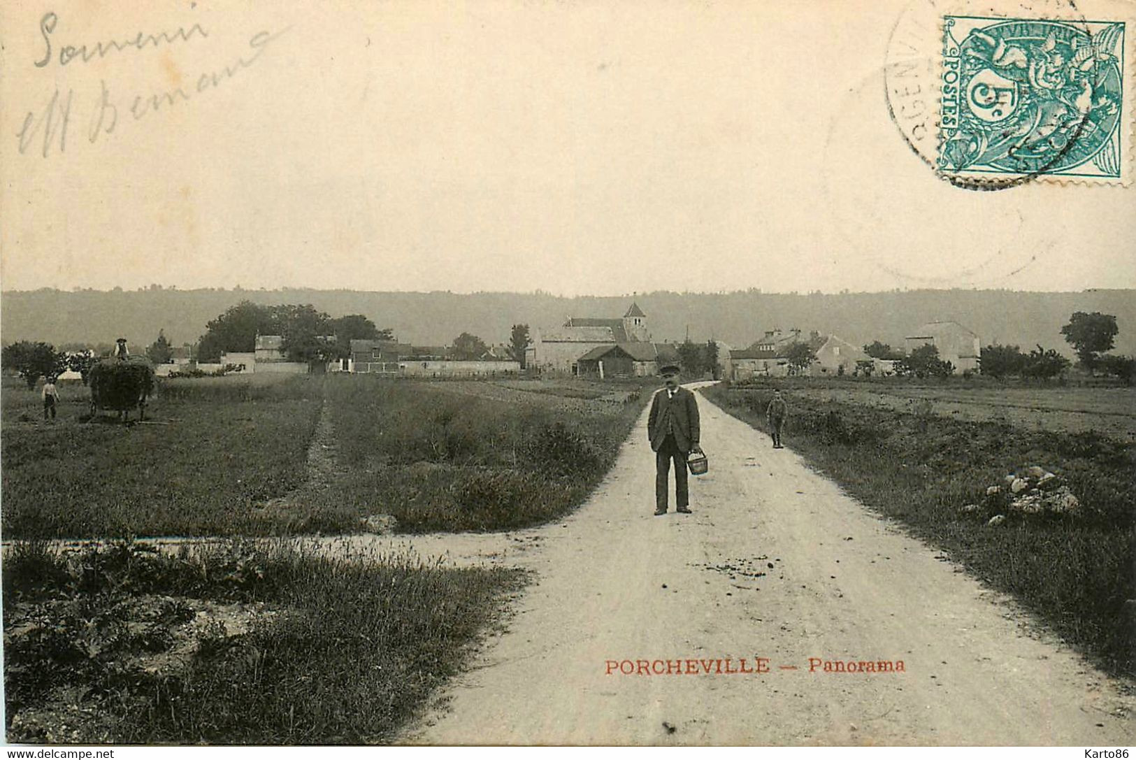 Porcheville * Route Et Panorama De La Commune - Porcheville
