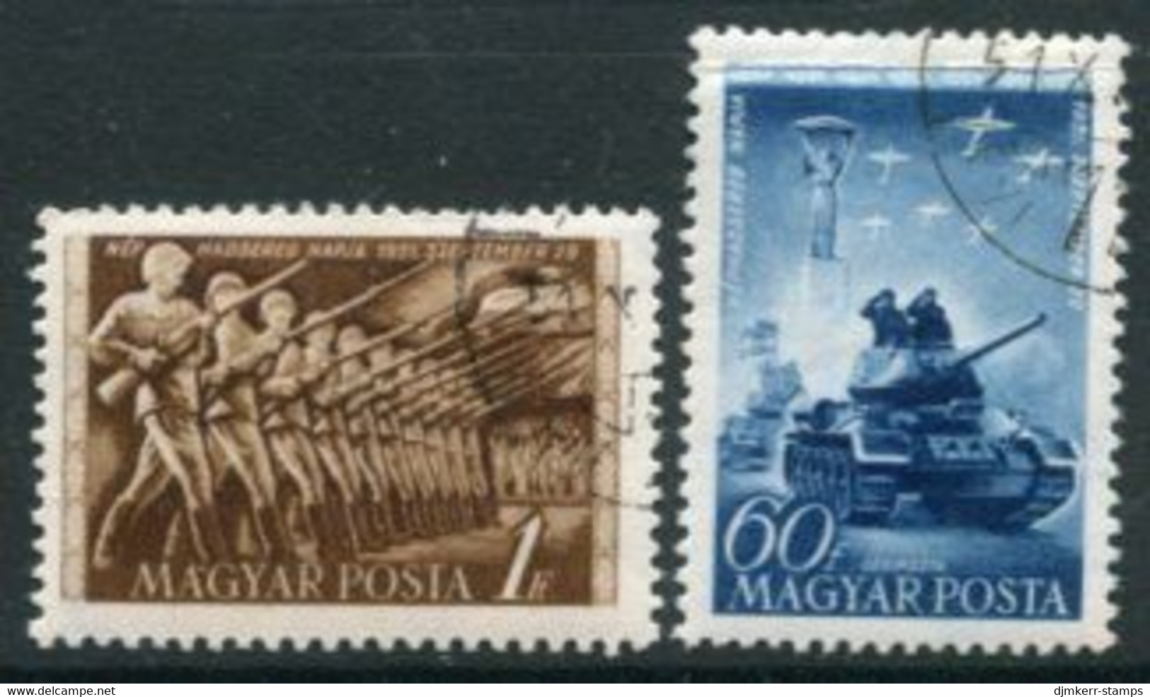 HUNGARY 1951 Army Day  Used.  Michel 1199-1200 - Used Stamps