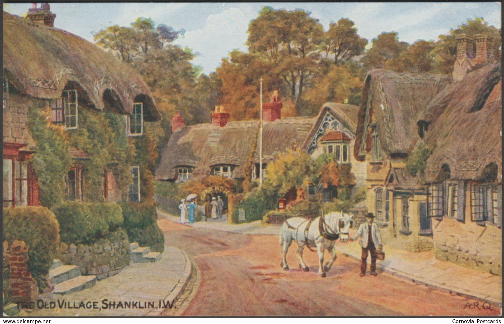 AR Quinton - The Old Village, Shanklin, Isle Of Wight, C.1910s - Salmon Postcard - Shanklin