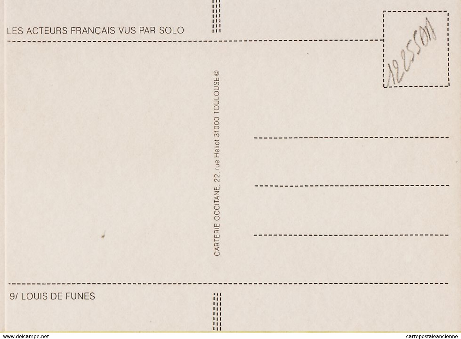 AE050 ⭐ Louis De FUNES Caricature Acteurs Cinema Français Vus Par SOLO François SOLOT 1980s Carterie Occitane 9 - Actors