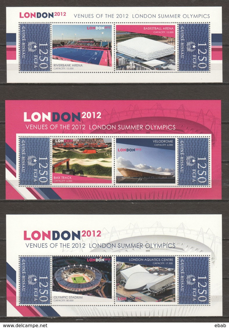 Guine Bissau - MNH Set Of 3 Sheets - SUMMER OLYMPICS LONDION 2012 - Eté 2012: Londres