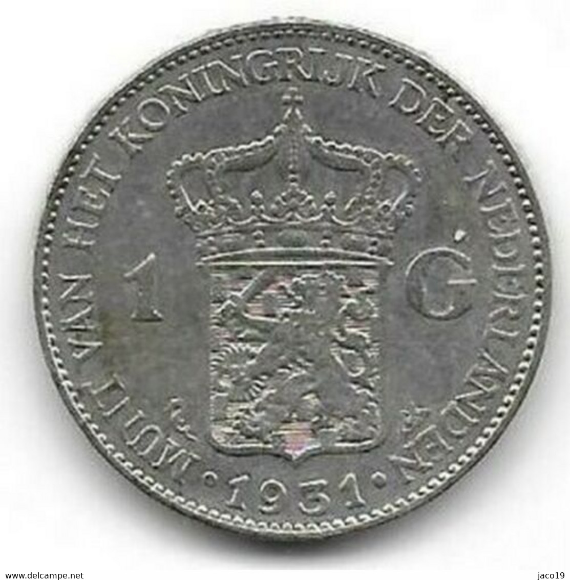1 Gulden Argent 1931 - 1 Gulden