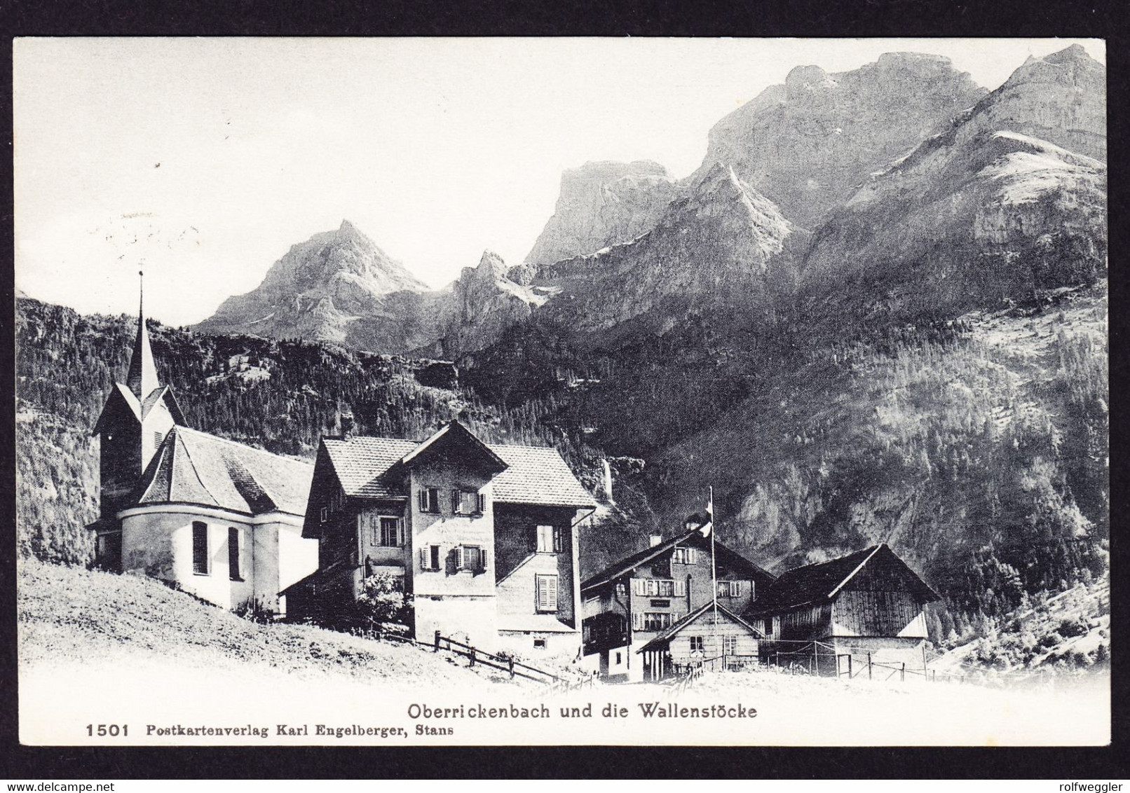 1911 Gelaufene AK Aus Oberrickenbach Mit Wallenstöcke. Hotelstempel Zur Kaplanei. Rückseitig Minim Fleckig - Andere & Zonder Classificatie