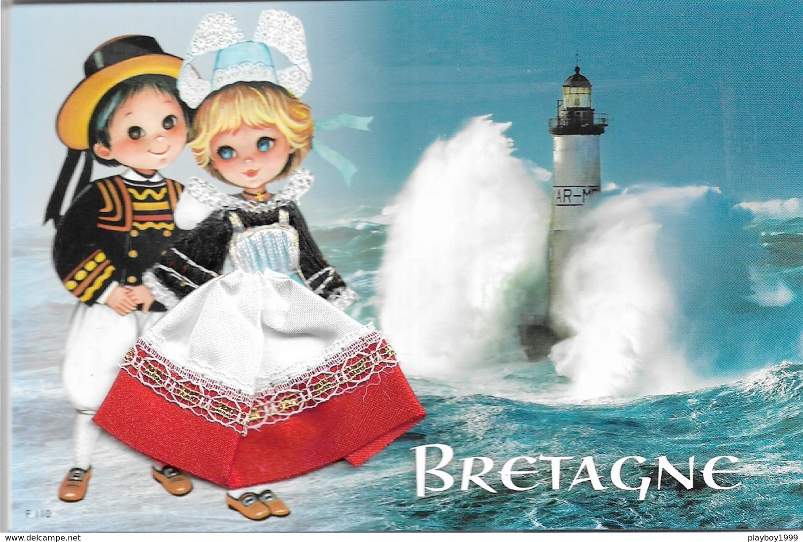 Fantaisies - Carte Brodée - BRETAGNE - Cpm - Vierge - Éditeur /// JACK - F110 - - Bordados