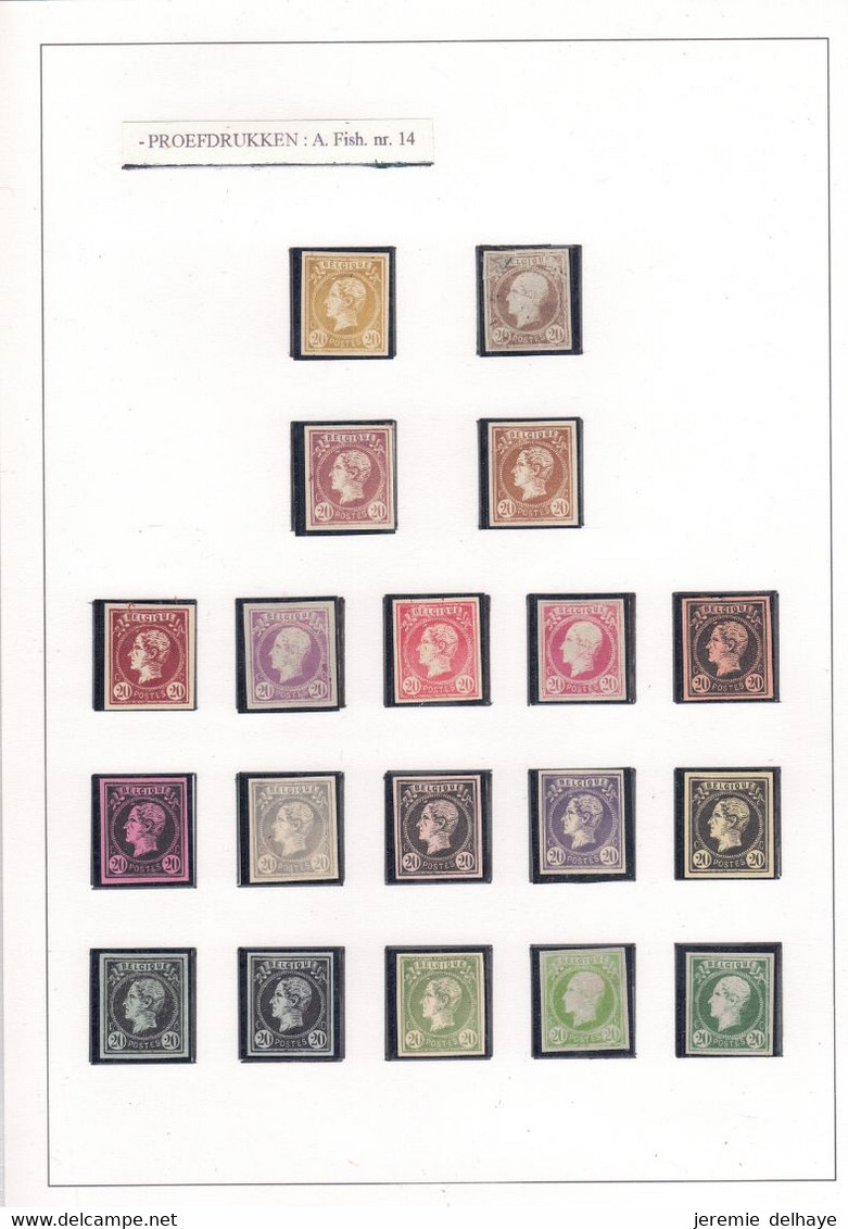 Concours  - Réimpression Au Type J. Asthöver (unicolore) Sur Papier Blanc, 19 X 20ctm, Couleurs Différentes - Proofs & Reprints
