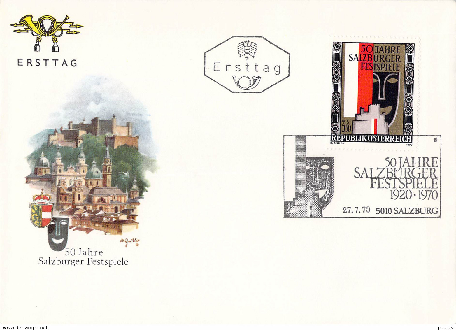 Austria FDC 1970 50 Jahre Salzburger Festspiele (G119-73) - FDC