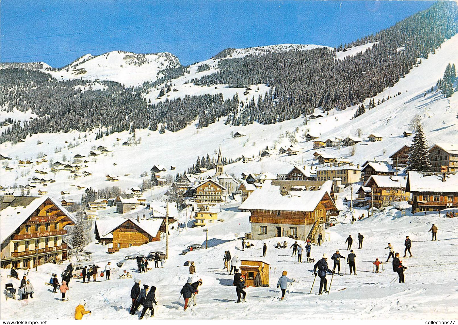 74-CHATEL- LA STATION DEPUIS LA PISTE DES DEBUTANTS LA FICELLE - Châtel