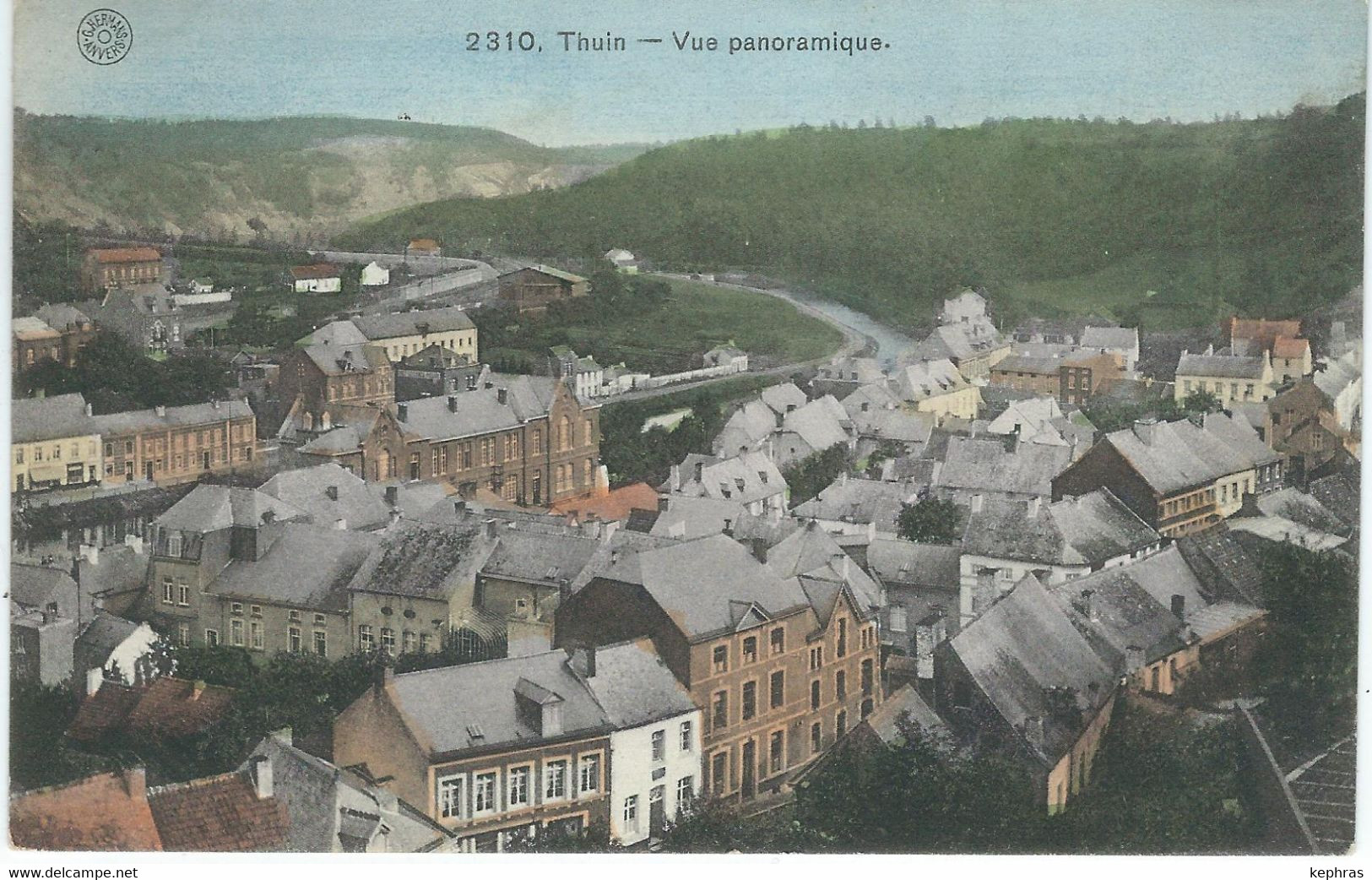 2310. THUIN : Vue Panoramique - RARE COLORISEE - Cachet De La Poste 1910 - Thuin