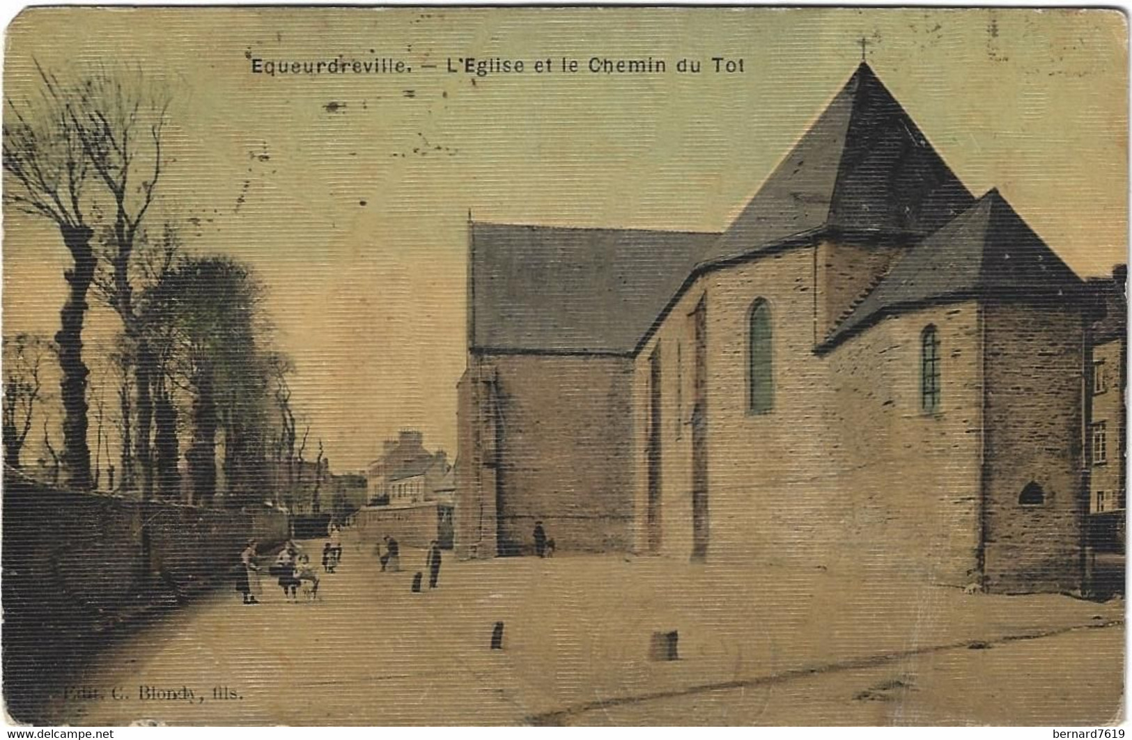 50   Equeurdreville   Environs De Cherbourg    -  L'eglise Et Le Chemin Du Tot - Equeurdreville