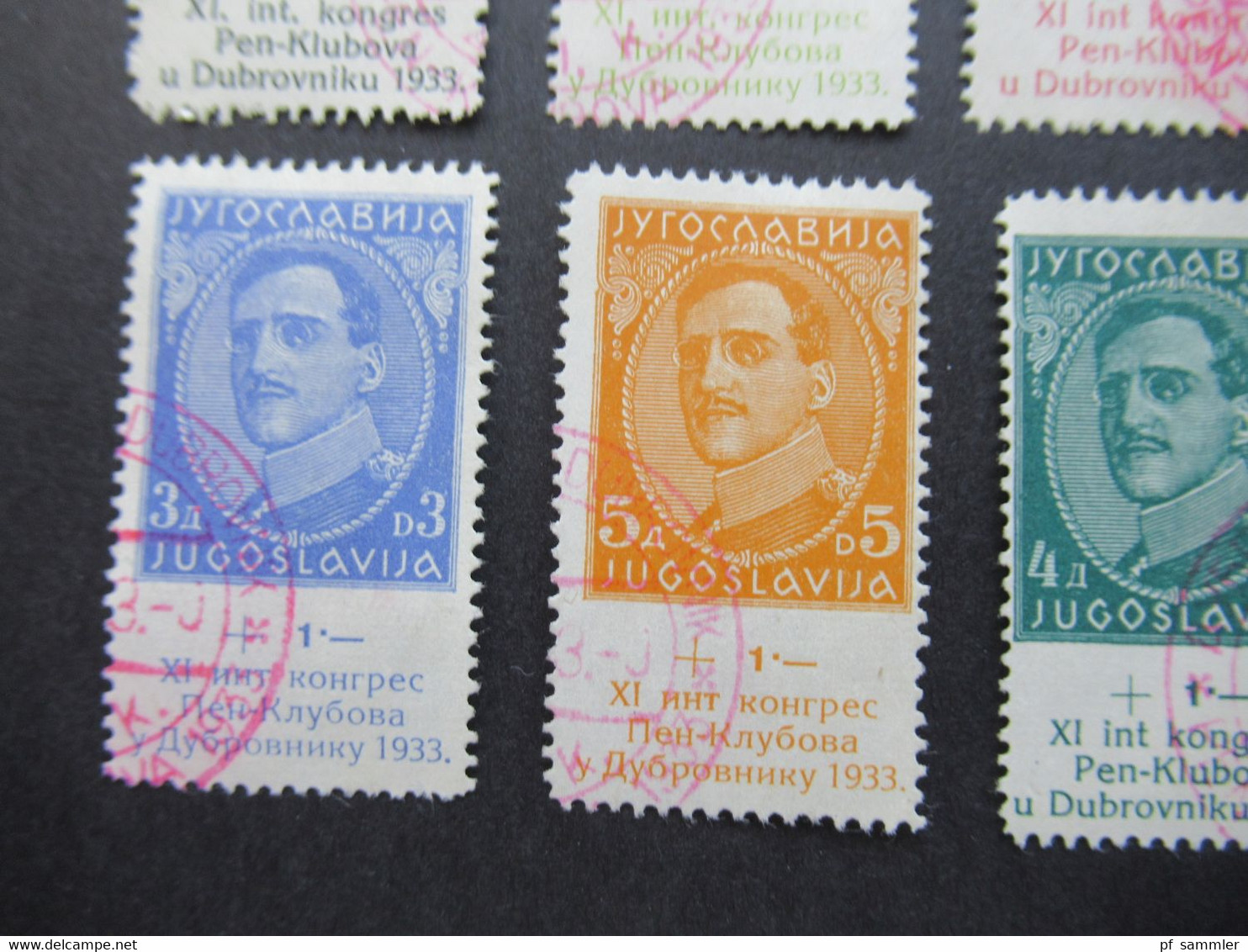 Jugoslawien 1933 11. Tagung Der Int. Schriftstellervereinigung PEN Nr. 249 / 254 Gestempelt Katalogwert 90€ - Used Stamps