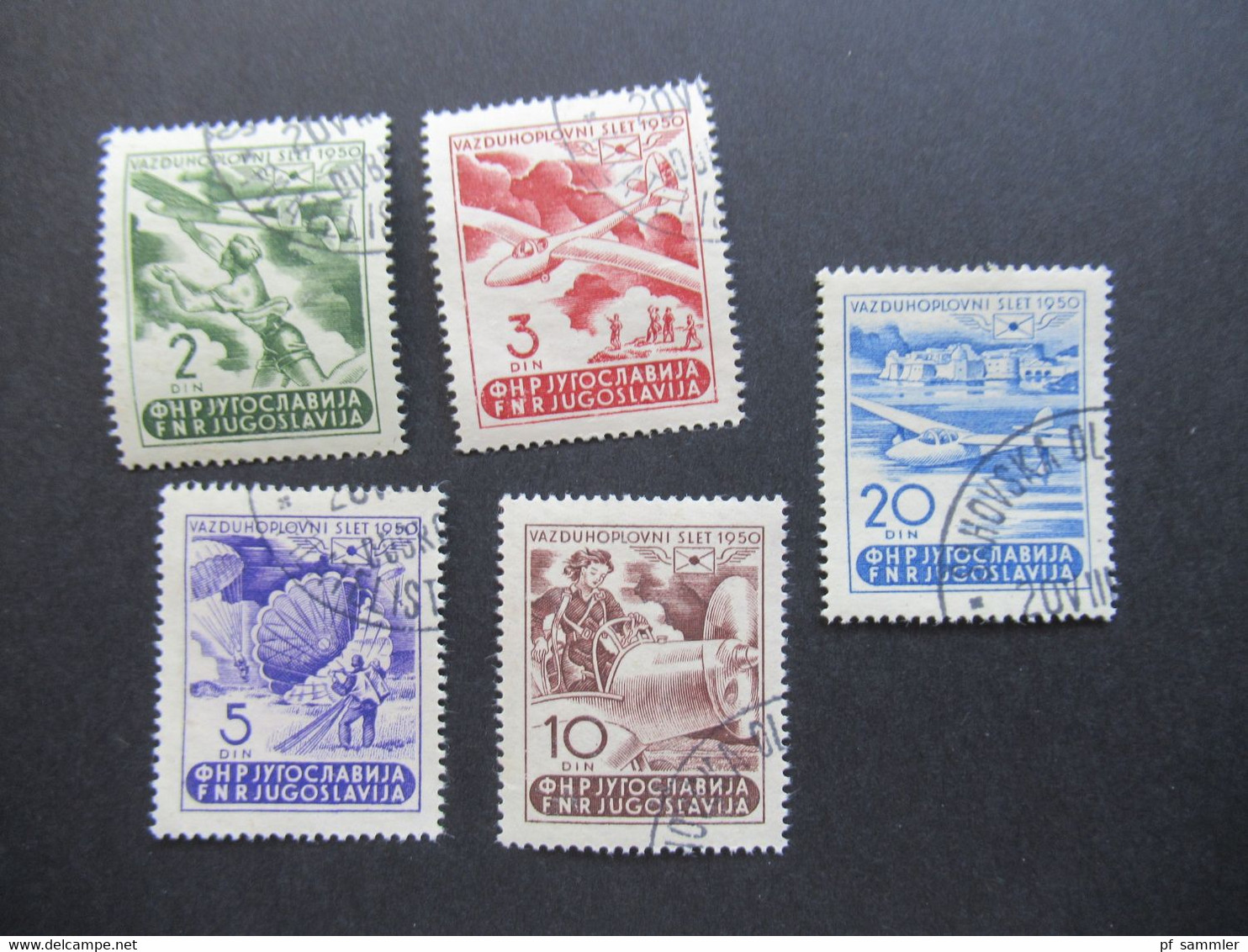 Jugoslawien 1950 Flugpost Woche Ruma Nr. 611 / 615 Gestempelt. KW 45€ - Usati