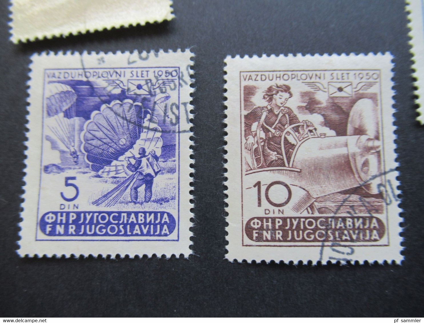 Jugoslawien 1950 Flugpost Woche Ruma Nr. 611 / 615 Gestempelt. KW 45€ - Gebraucht