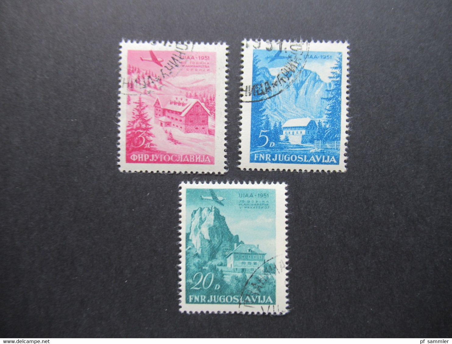 Jugoslawien 1951 Tagung Der Internationalen Union Der Alpinen Vereinigungen UIAA In Bled Nr. 655 / 657 Gestempelt KW 65€ - Usati