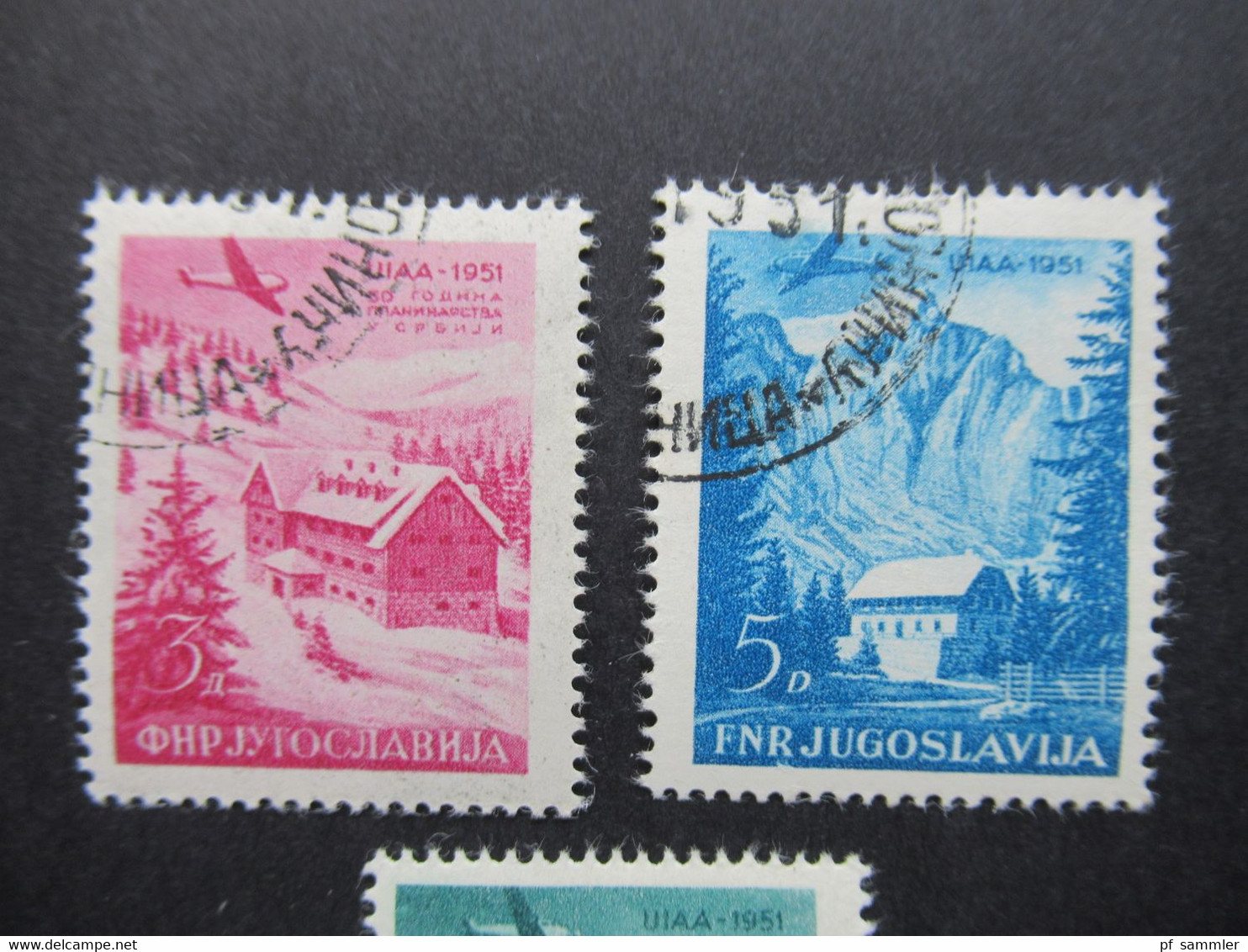 Jugoslawien 1951 Tagung Der Internationalen Union Der Alpinen Vereinigungen UIAA In Bled Nr. 655 / 657 Gestempelt KW 65€ - Oblitérés