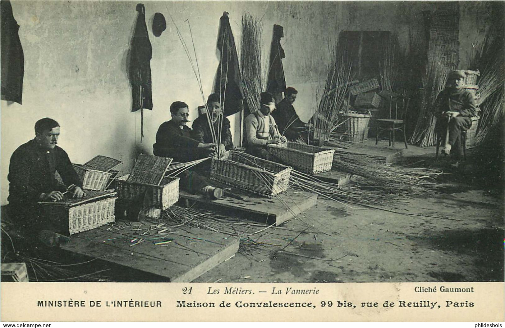 LES METIERS  LA VANNERIE  Maison De Convalescence PARIS - Ambachten