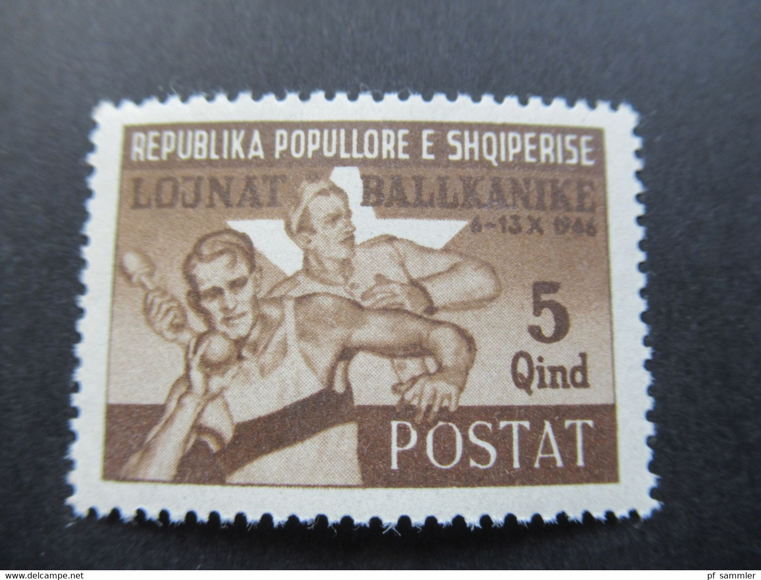 Albanien 1946 Satz Balkanspiele Tirana / Lojnat Ballkanike Nr. 408 / 414 KW 120€