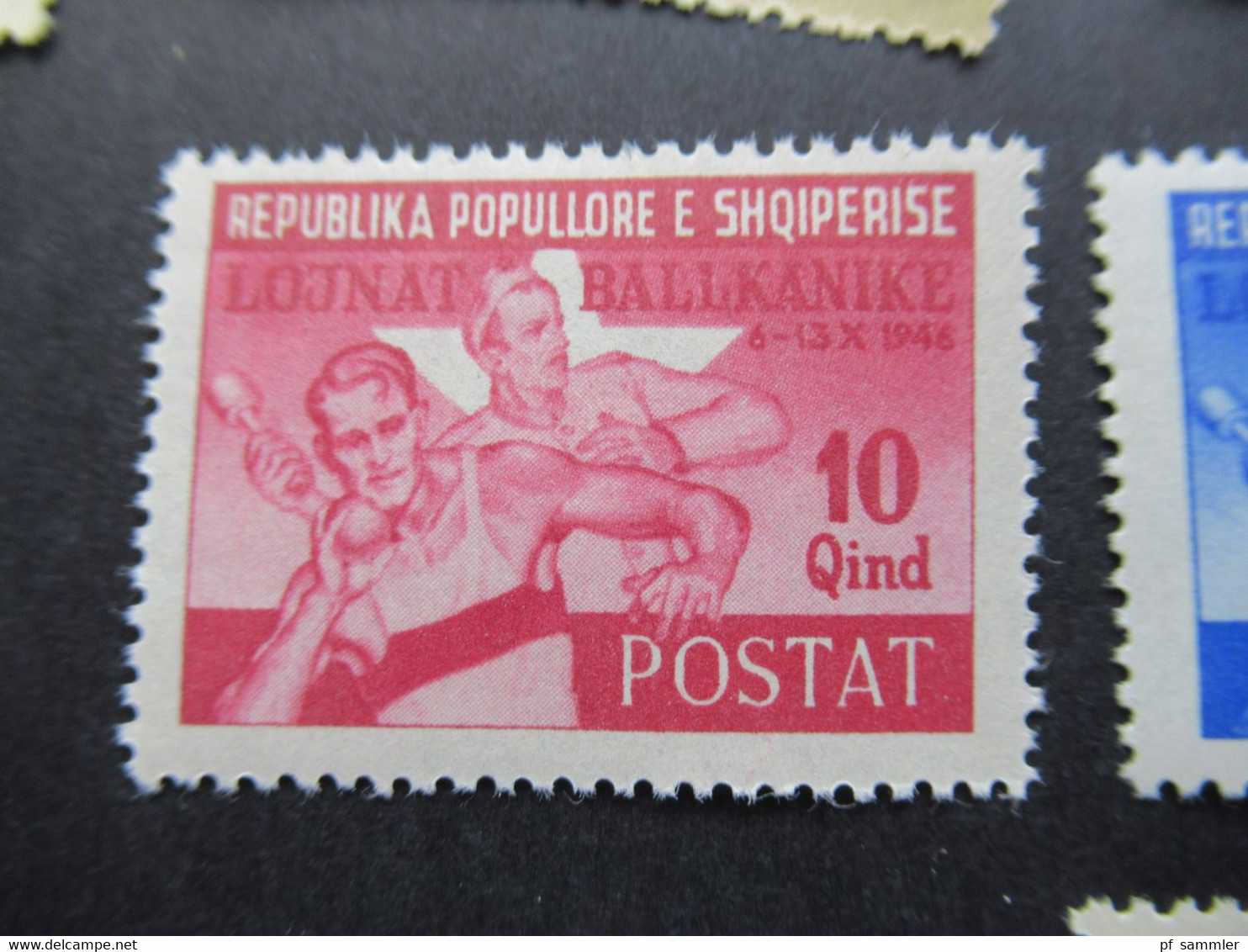 Albanien 1946 Satz Balkanspiele Tirana / Lojnat Ballkanike Nr. 408 / 414 KW 120€