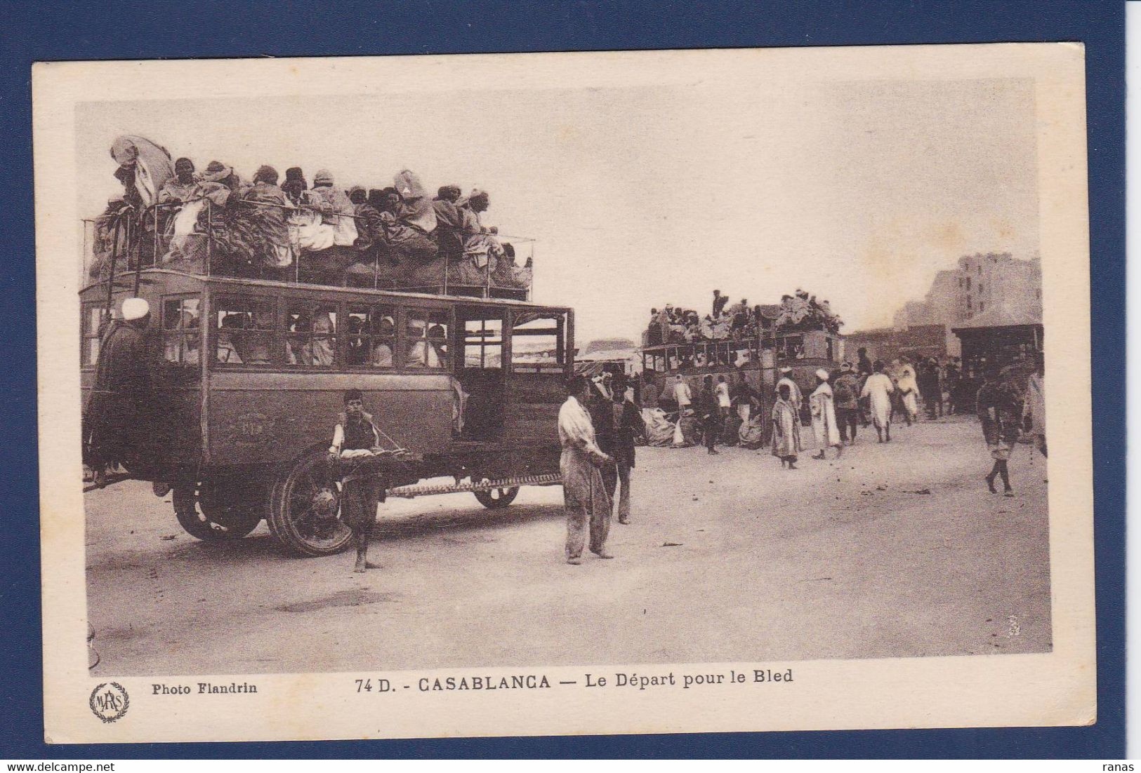 CPA Maroc Casablanca Autobus Non Circulé - Casablanca