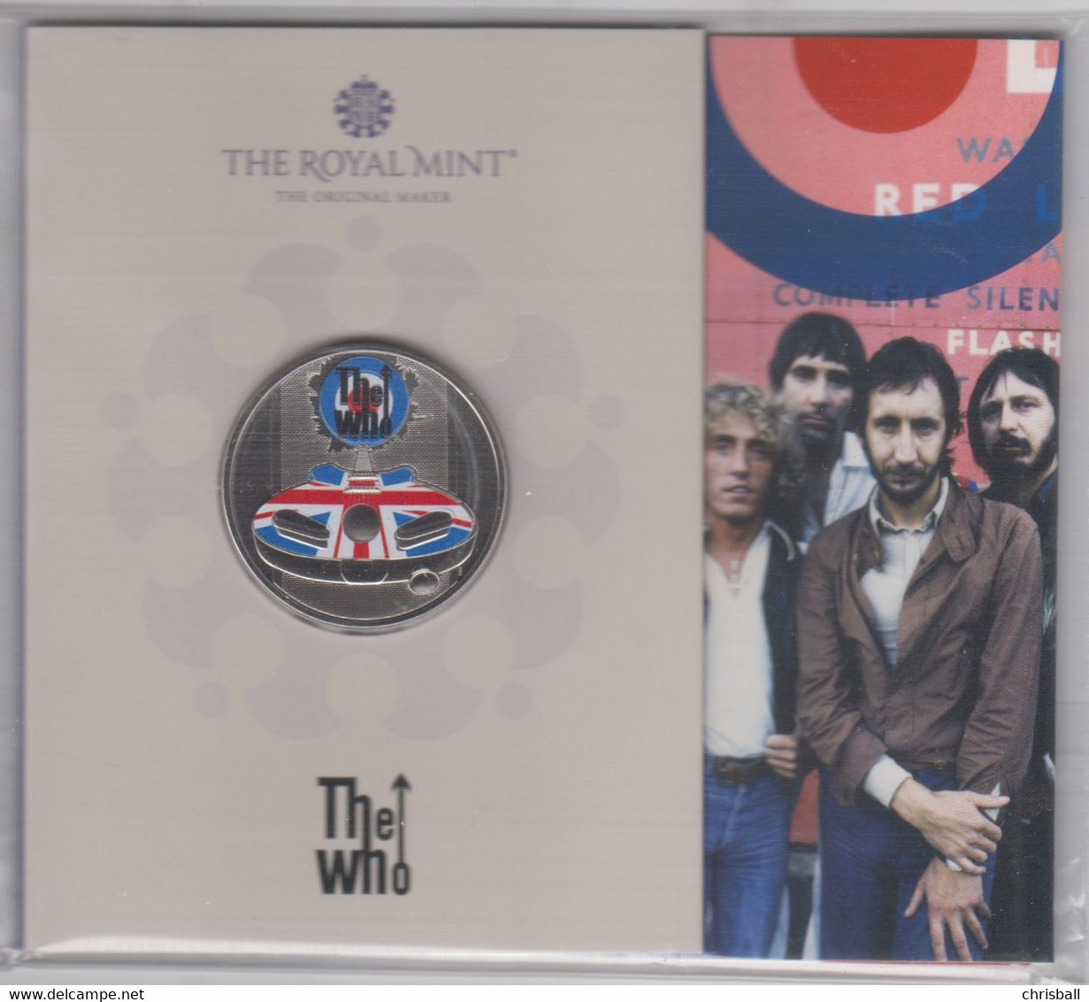 Great Britain UK £5 Five Pound  Coloured BU Coin 'The Who' - 2021 Royal Mint Pack - 5 Pounds