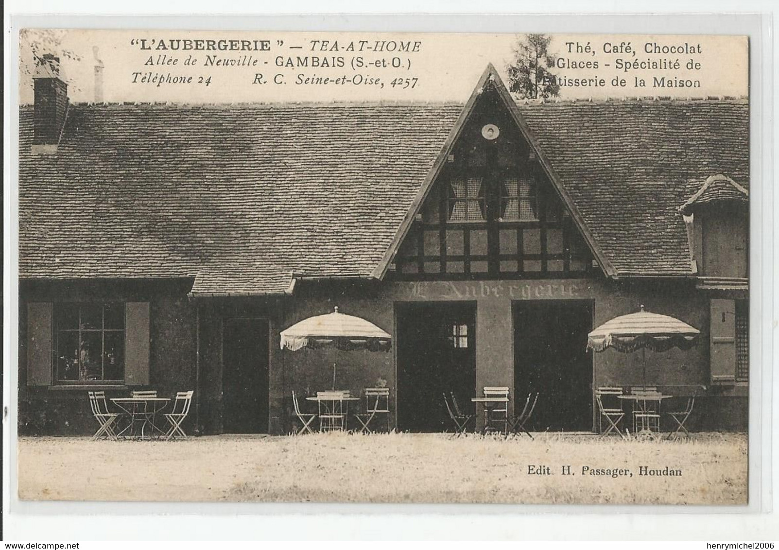 78 Yvelines Gambais L'aubergerie Thé Café Patisserie Maison Allée De Neuville Ed Passager D'houdan - Andere & Zonder Classificatie