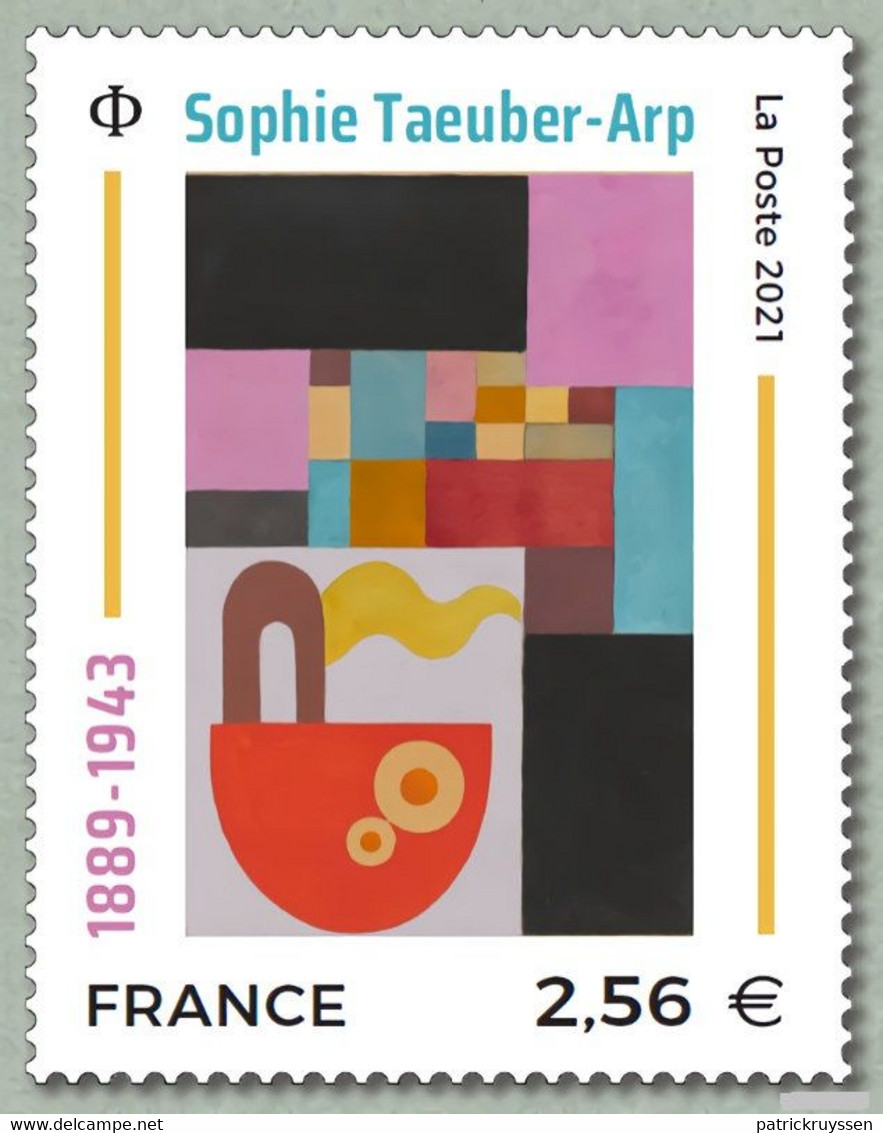 France 2021 Sophie Taeuber Arp 1889 1943 Swiss Art Painter Sculptor 1v - Unused Stamps