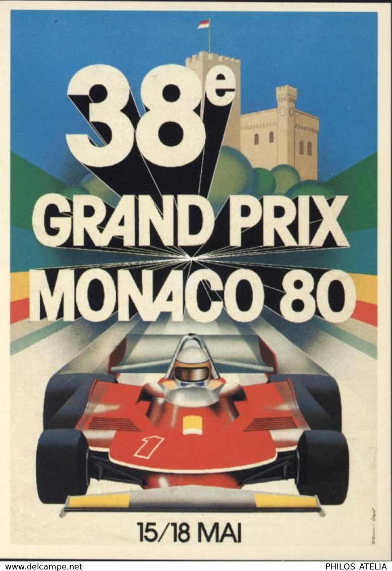 CP 38e Grand Prix Monaco 1980 F1 Formule 1 Voiture Musée Auto Mougins Automobile Club De Monaco - Grand Prix / F1