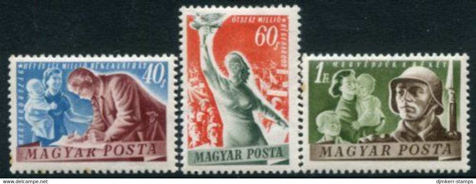 HUNGARY 1950 Peace  MNH / **.  Michel 1139-41 - Neufs