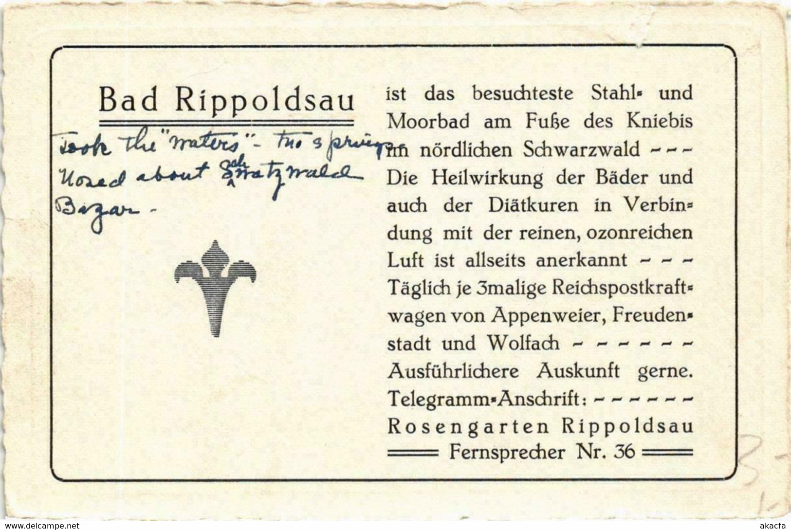 CPA AK Bad Rippoldsau GERMANY (738813) - Bad Rippoldsau - Schapbach
