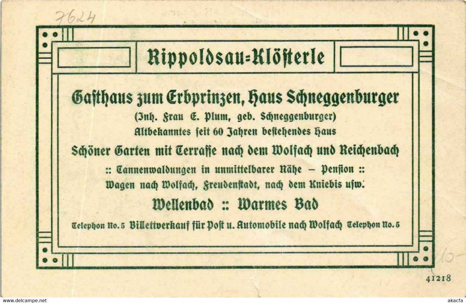 CPA AK Rippoldsau Klosterle GERMANY (738821) - Bad Rippoldsau - Schapbach