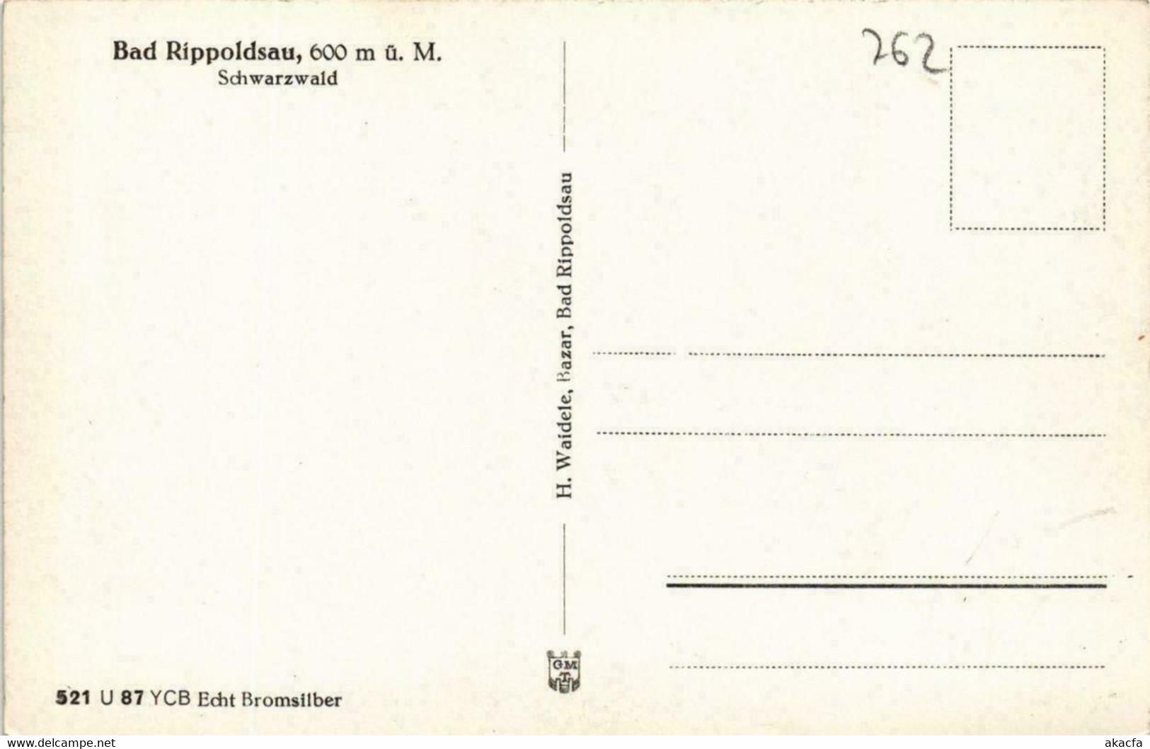 CPA AK Bad Rippoldsau GERMANY (738882) - Bad Rippoldsau - Schapbach