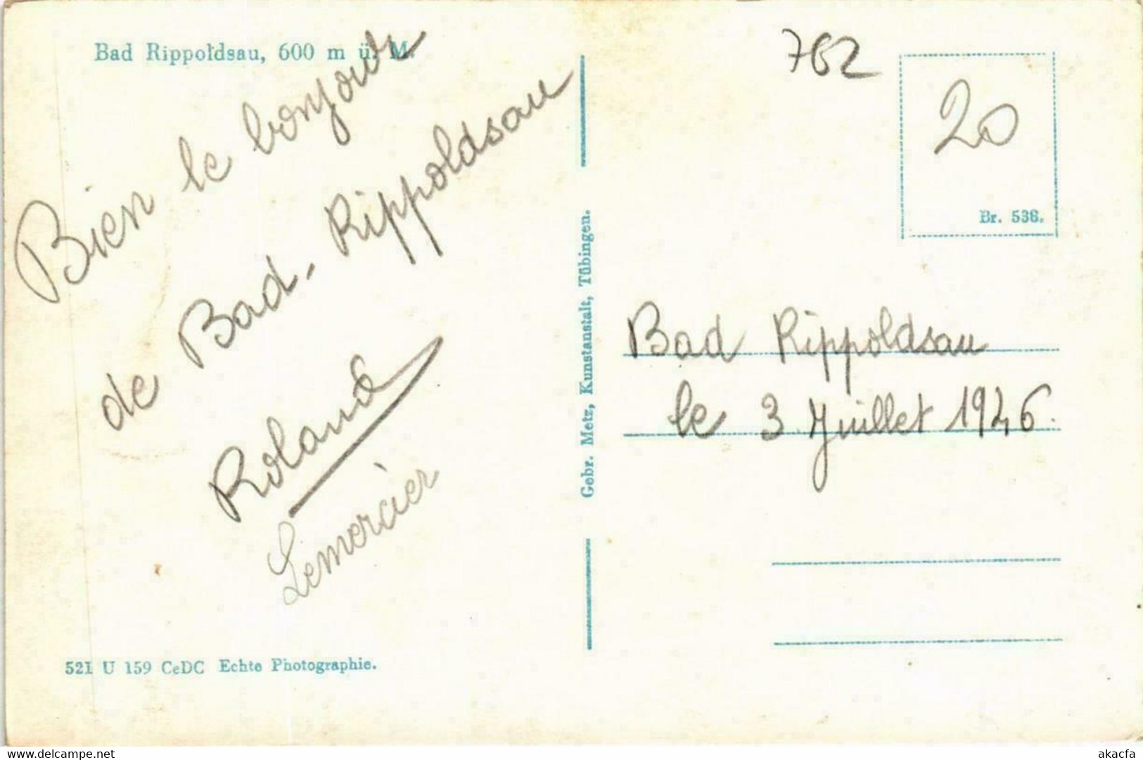 CPA AK Bad Rippoldsau GERMANY (738889) - Bad Rippoldsau - Schapbach