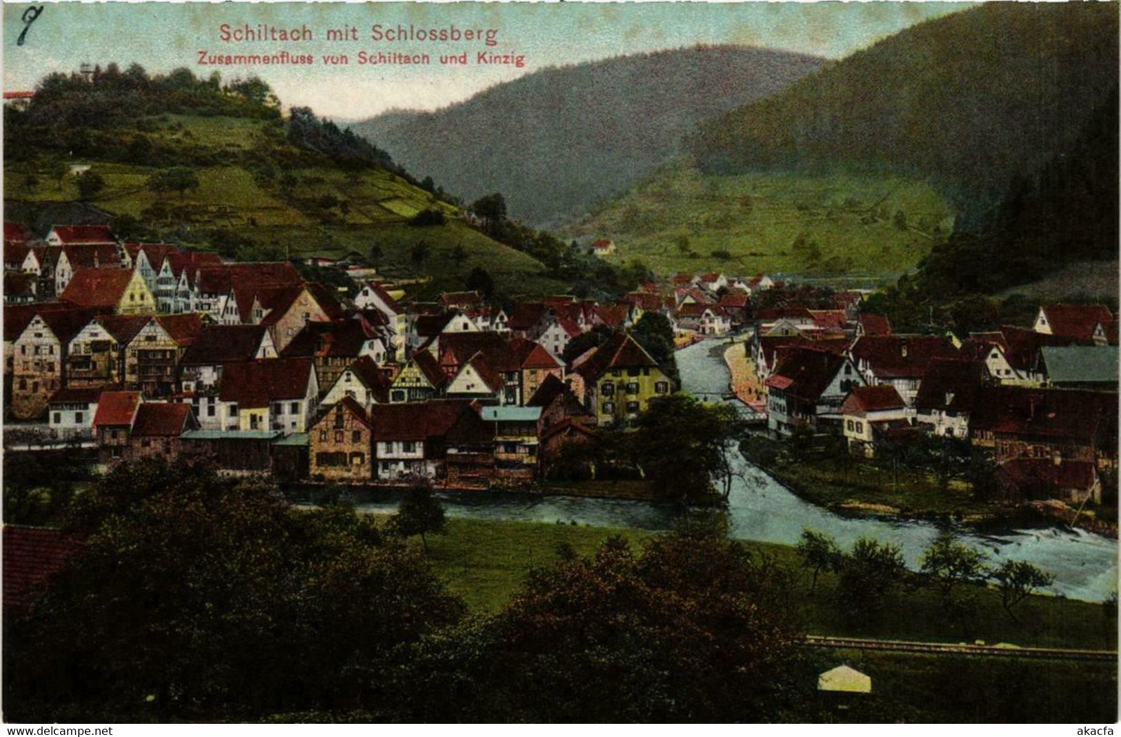 CPA AK Schiltach Mit Schlossberg Zusammenfluss Von Schiltach GERMANY (738904) - Schiltach