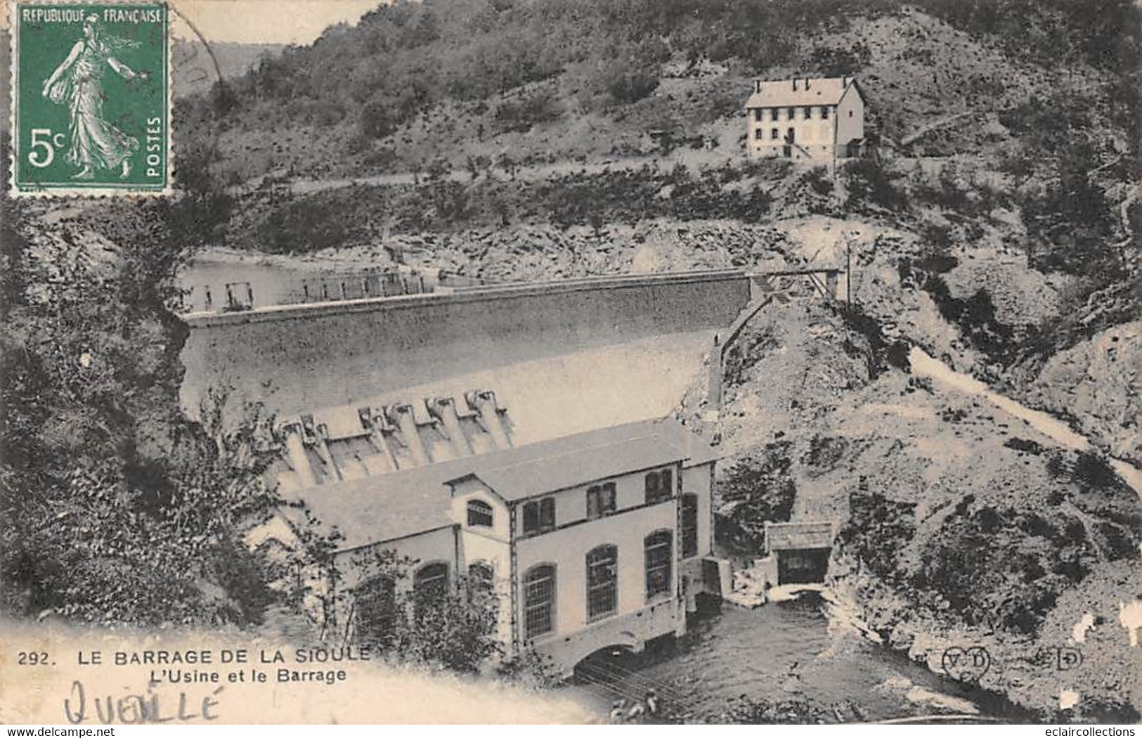 Queuille          63         Le Barrage De La Sioule               (voir Scan) - Otros & Sin Clasificación