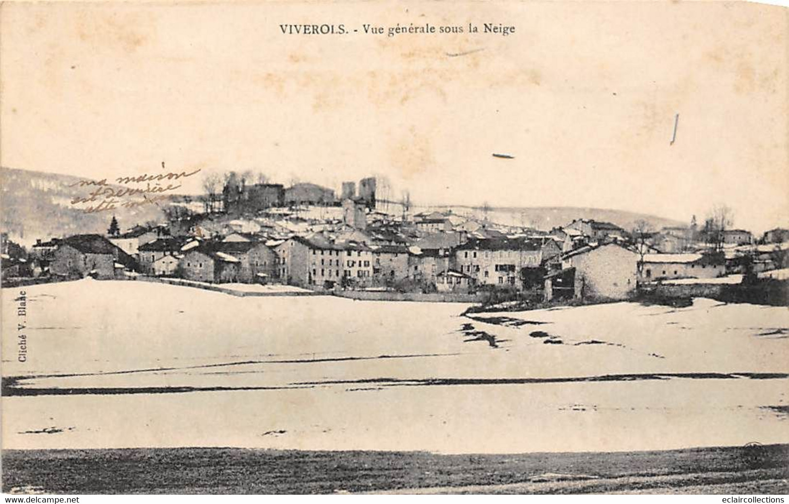 Viverols      63         Vue Générale Sous La Neige  - En Partie Décollée -      (voir Scan) - Andere & Zonder Classificatie