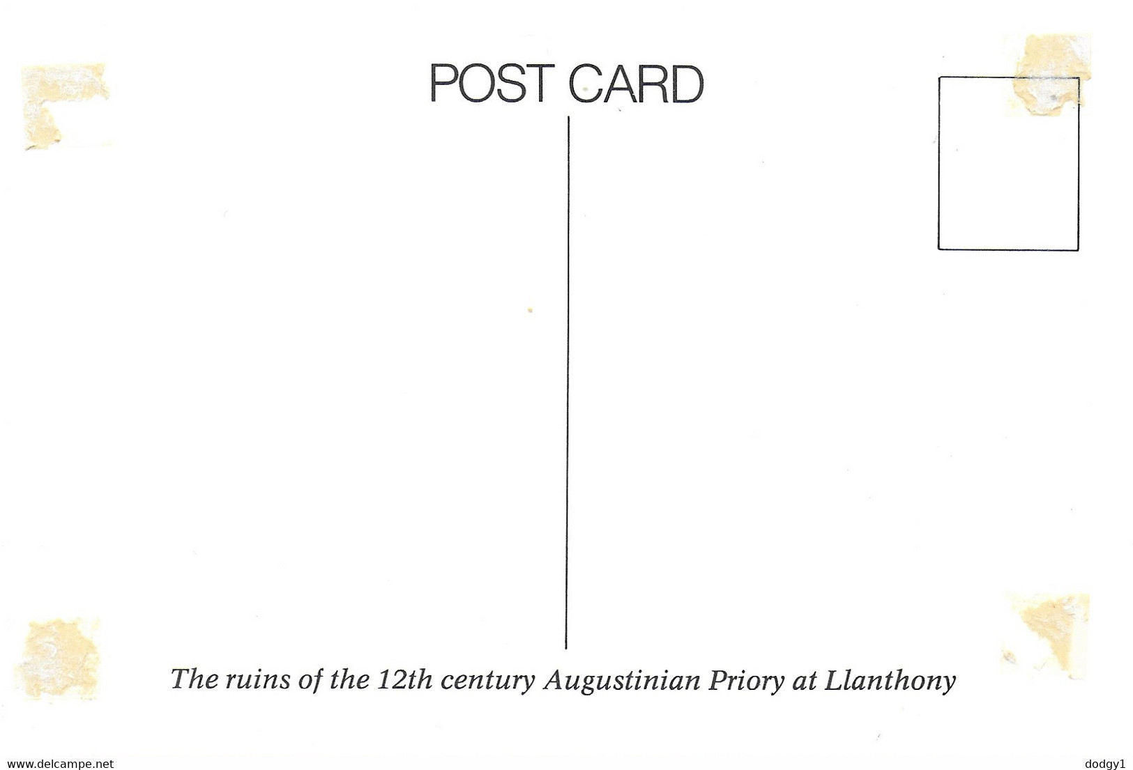 AUGUSTINIAN PRIORY, LLANTHONY, WALES. UNUSED POSTCARD  Ph9 - Monmouthshire