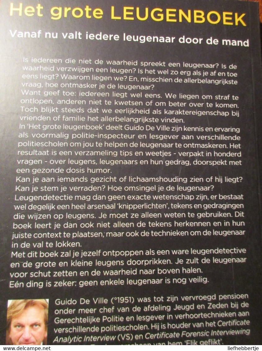 Het Grote Leugenboek - Door Guido De Ville - 2010 - Sachbücher