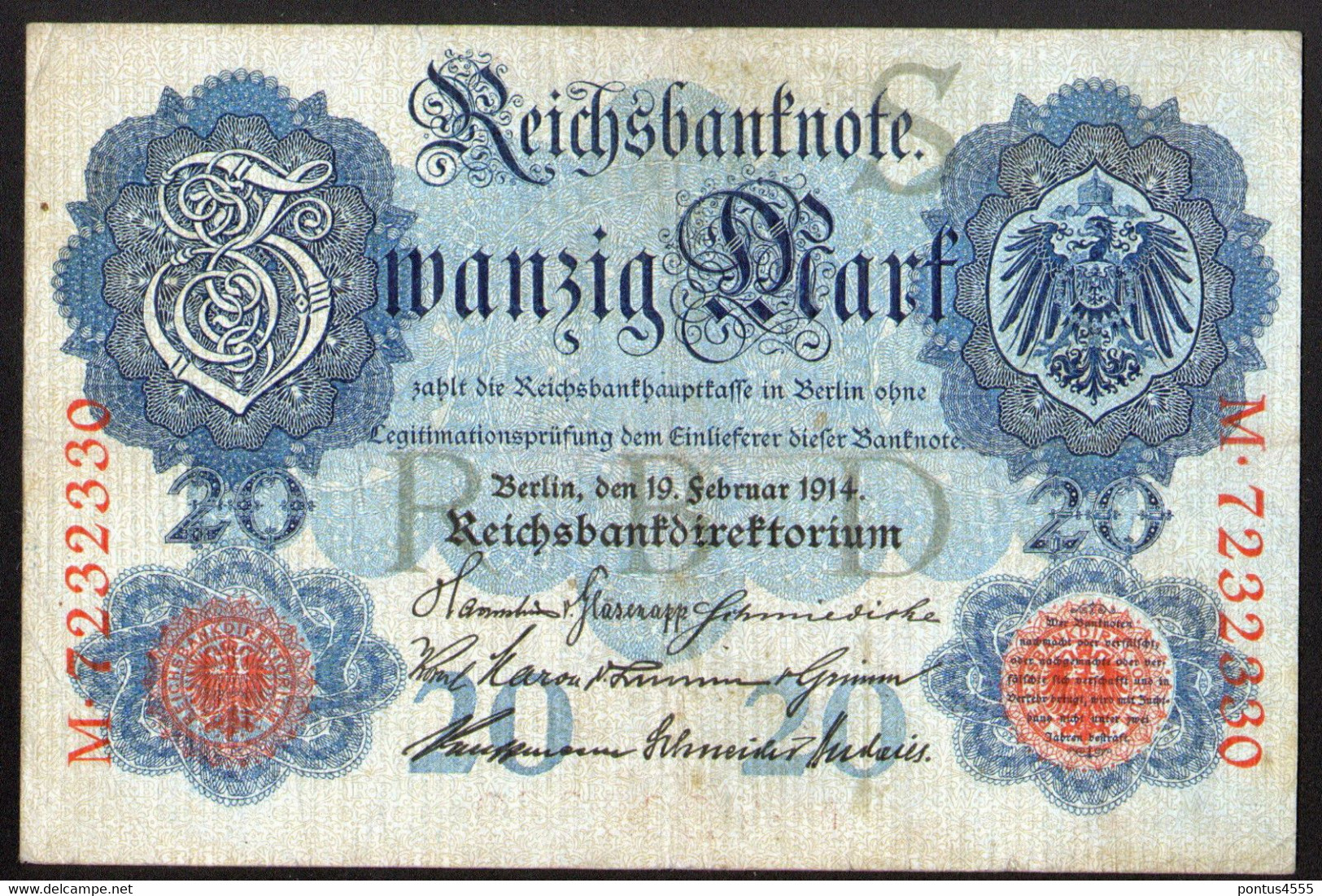 Germany 1914 - 20 Mark Ser.M [Kr. 46b] - 20 Mark