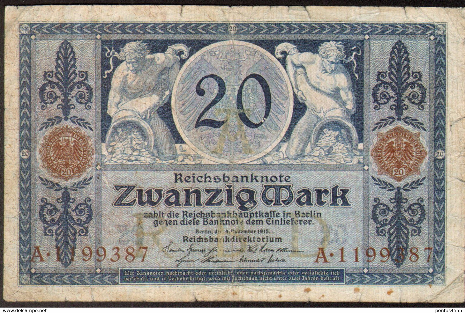 Germany 1915 - 20 Mark Ser. A [Kr. 63] - 20 Mark