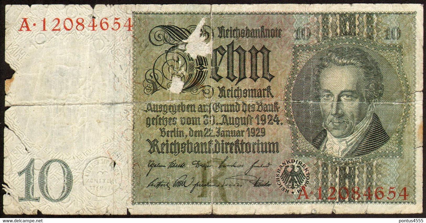Germany 1929 - 10 Mark Ser. A [Kr. 180a] - 10 Mark