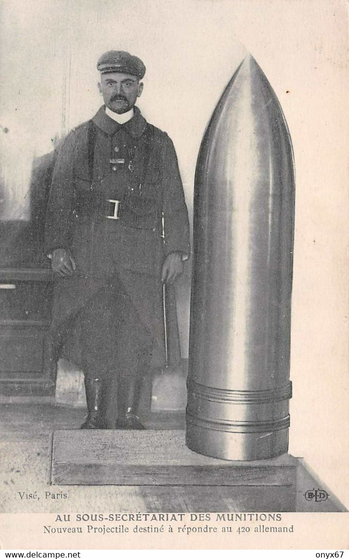 Militaire Français OBUS BOMBE MUNITION Guerre 14/18-Krieg-Sous-Secrétariat Des Munitions-Soldat Edition ELD - Guerra 1914-18