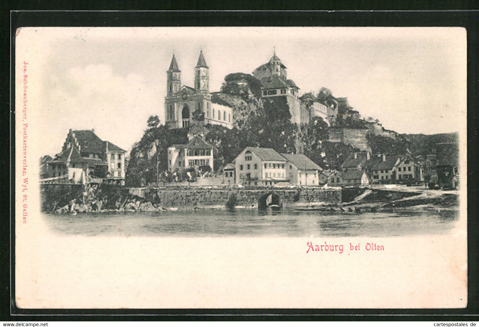 Relief-AK Aarburg, Blick Auf Die Aarebrücke Und Die Burg - Aarburg