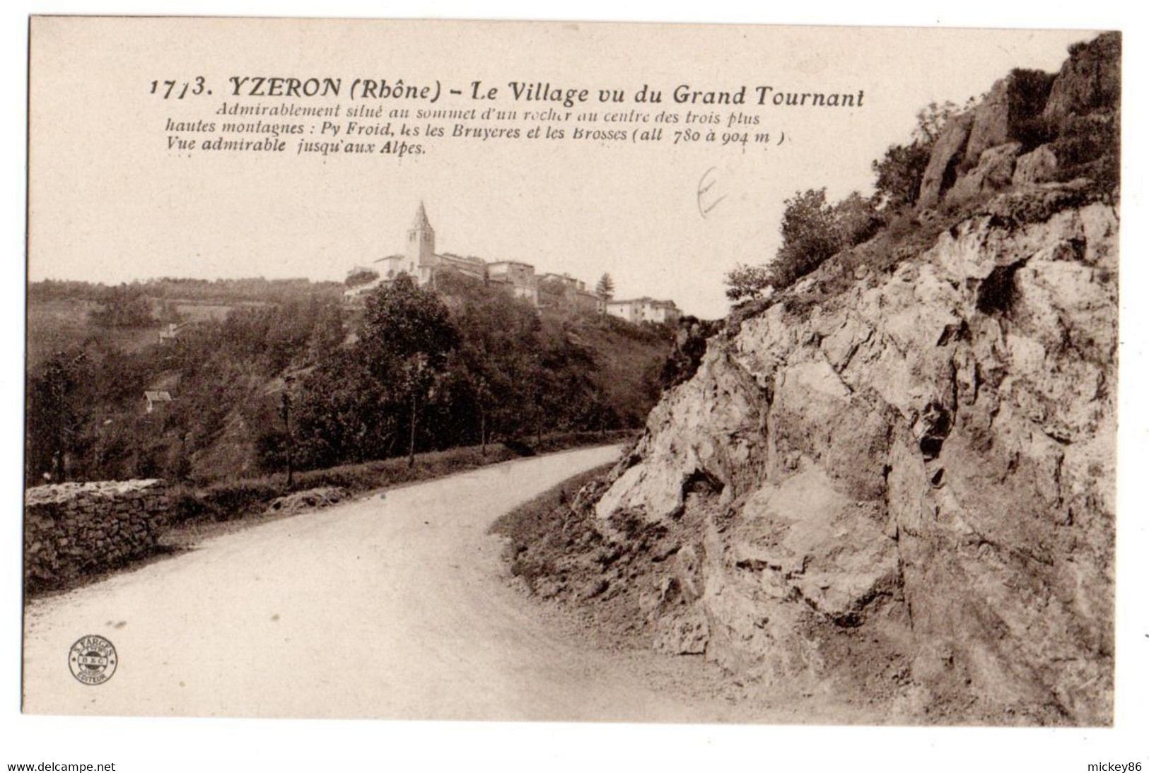 YZERON -- Le Villlage Vu Du Grand Tournant                  ..........à Saisir - Otros & Sin Clasificación