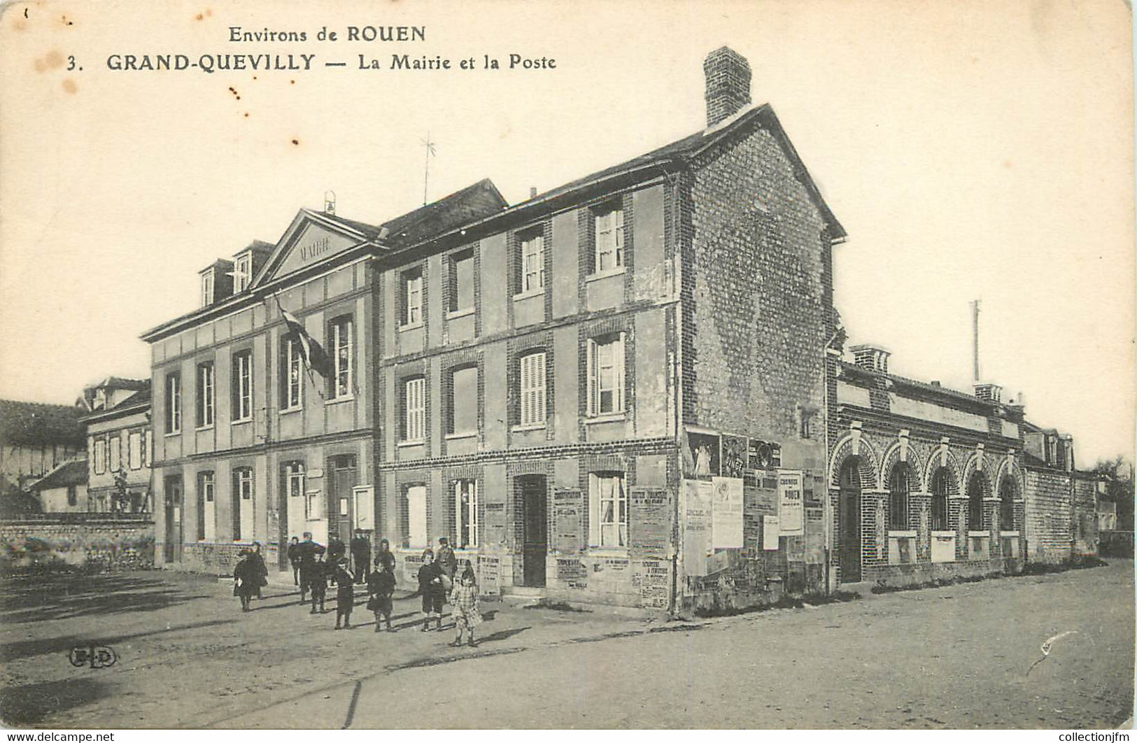/ CPA FRANCE 76 "Grand Quevilly, La Mairie Et La Poste" - Le Grand-Quevilly
