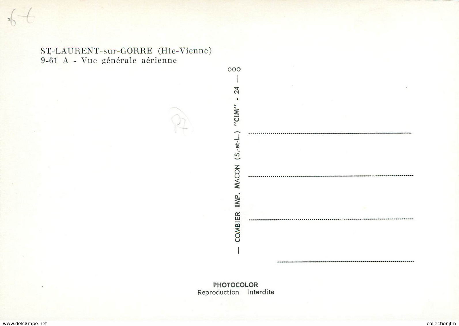 / CPSM FRANCE 87 "Saint Laurent Sur Gorre, Vue Générale Aérienne" - Saint Laurent Sur Gorre