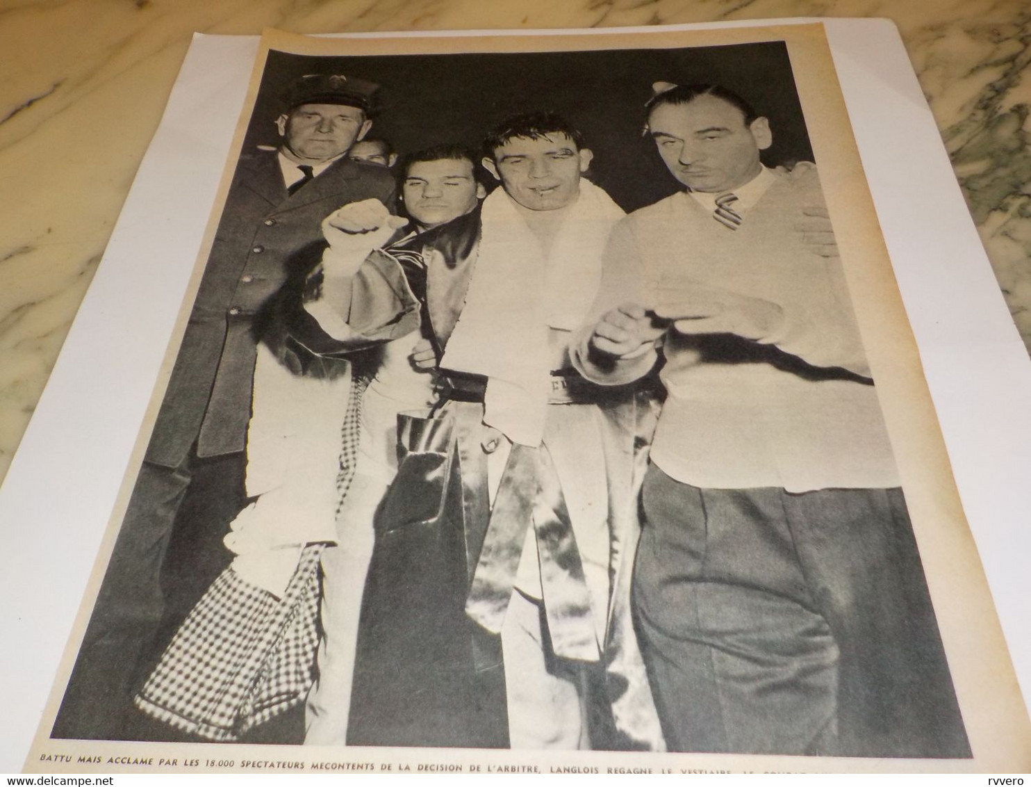 PHOTO BOXE PIERRE LANGLOIS 1960 - Sonstige & Ohne Zuordnung